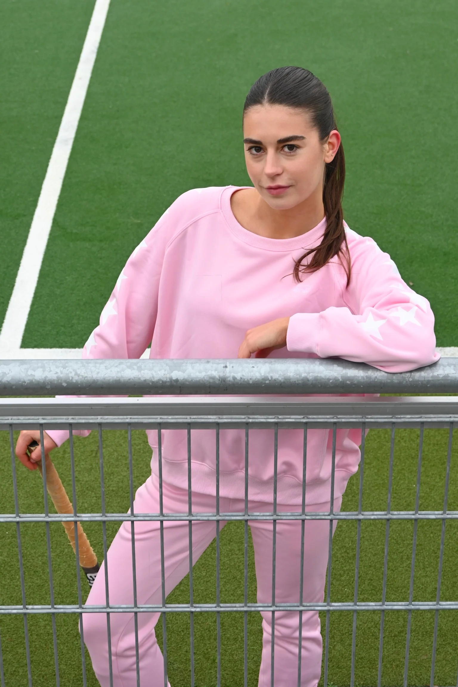 Trainings tiger sweater - baby roze