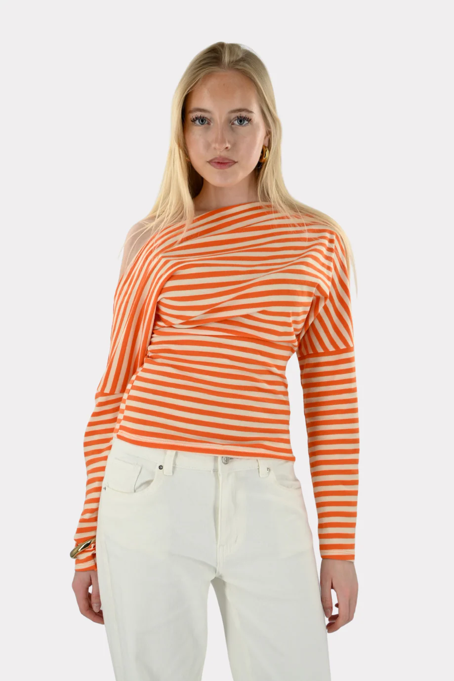 Alexia off shoulder top - oranje